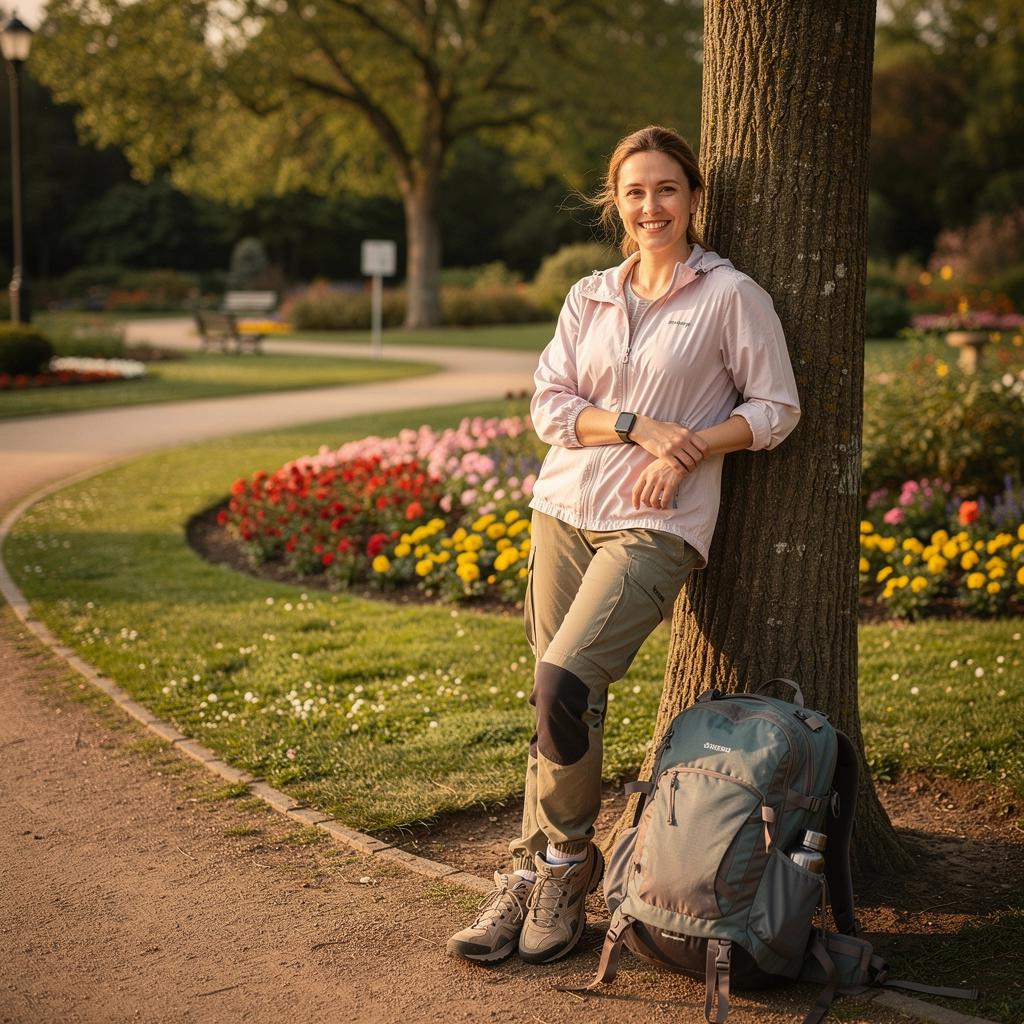 Grupa przyjaciół wędrujących po szlaku w górach.